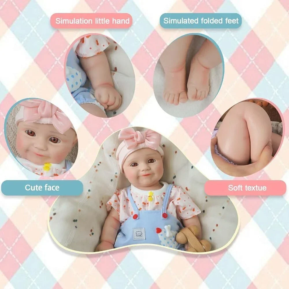 18.5Inch Full Silicone Reborn Baby Doll Levi Ivory Angelic Face Toddler Boy Doll